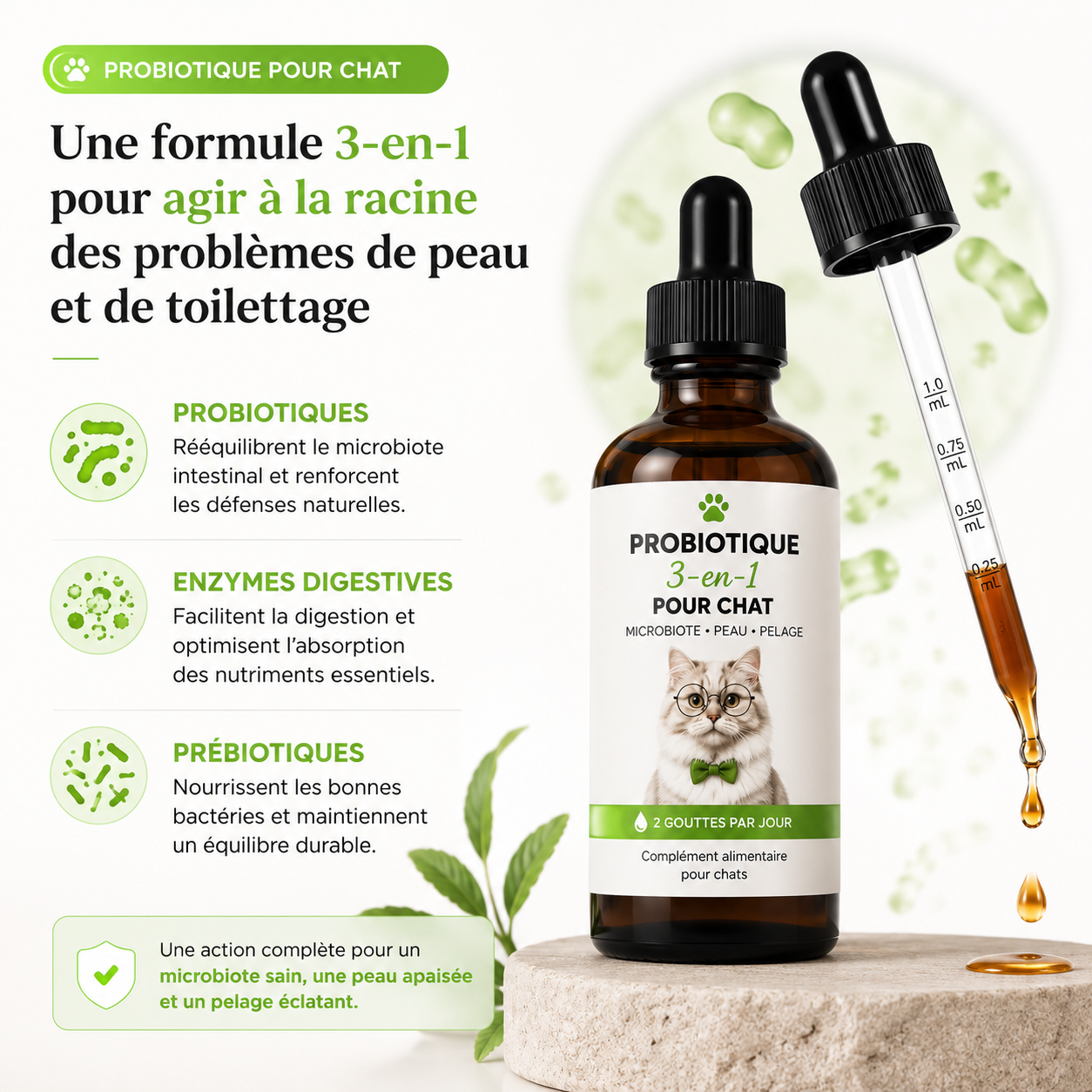 Dites adieu aux problèmes de peau et de toilettage de votre chat